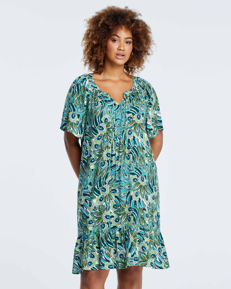 Plus size peacock dress top